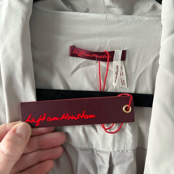 Left on Houston light grey lightweight silk jacket - Picture 3 of 5